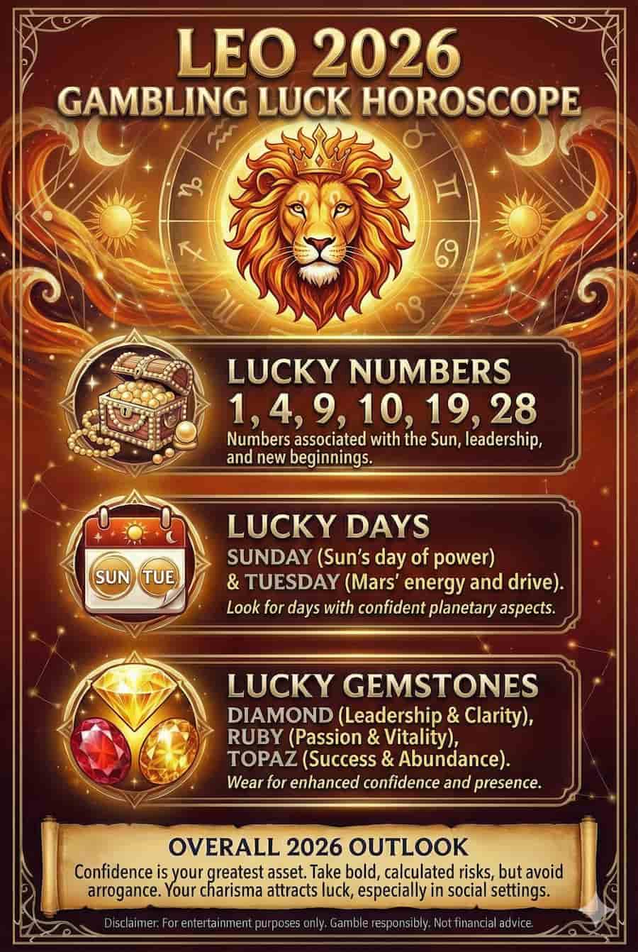 Leo gambling luck horoscope 2026
