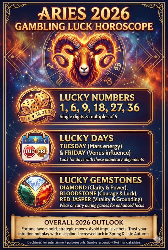 Aries gambling luck horoscope 2026