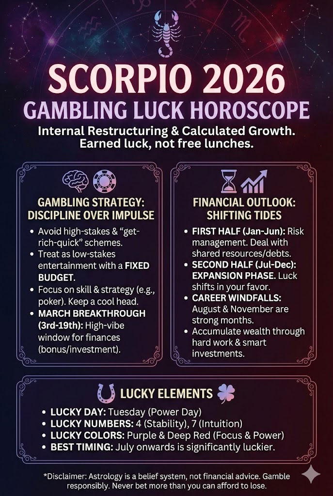 Scorpio Gambling Luck Horoscope