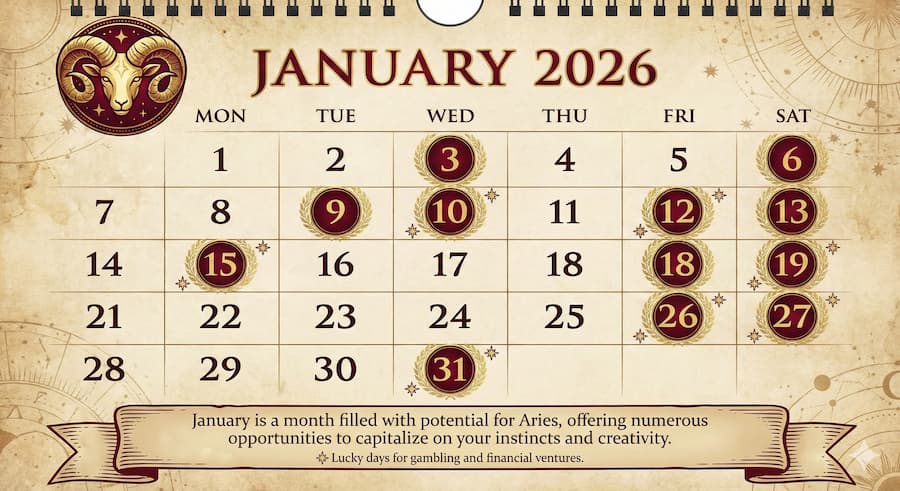 Lucky days for Aries in January