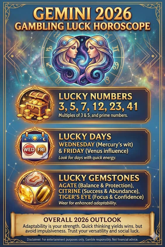 Gemini gambling luck horoscope 2026